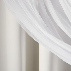 Exclusive Home Catarina Layered Solid Room Darkening Blackout and Sheer Grommet Top Curtain Panel