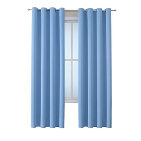 ChrisDowa Grommet Blackout Curtains for Bedroom and Living Room.