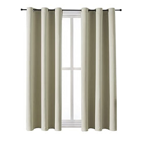 ChrisDowa Grommet Blackout Curtains for Bedroom and Living Room.