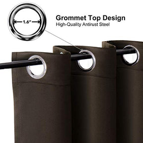 ChrisDowa Grommet Blackout Curtains for Bedroom and Living Room.