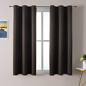 ChrisDowa Grommet Blackout Curtains for Bedroom and Living Room.