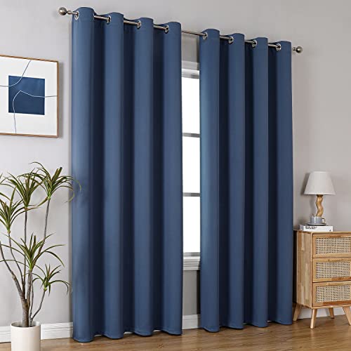 ChrisDowa Grommet Blackout Curtains for Bedroom and Living Room.