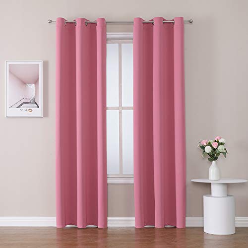 ChrisDowa Grommet Blackout Curtains for Bedroom and Living Room.