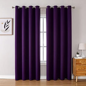 ChrisDowa Grommet Blackout Curtains for Bedroom and Living Room.