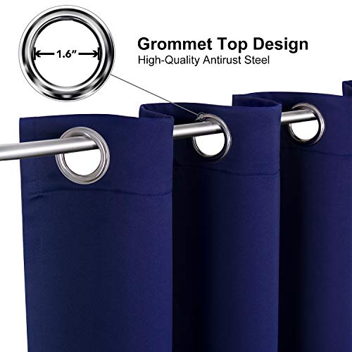 ChrisDowa Grommet Blackout Curtains for Bedroom and Living Room.