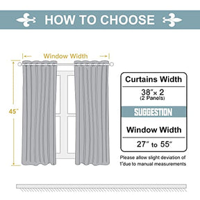 ChrisDowa Grommet Blackout Curtains for Bedroom and Living Room.