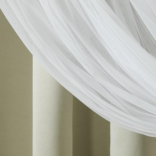 Exclusive Home Catarina Layered Solid Room Darkening Blackout and Sheer Grommet Top Curtain Panel