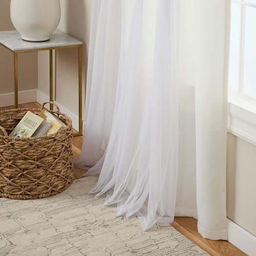 Exclusive Home Catarina Layered Solid Room Darkening Blackout and Sheer Grommet Top Curtain Panel