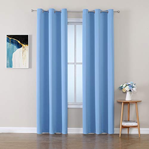 ChrisDowa Grommet Blackout Curtains for Bedroom and Living Room.