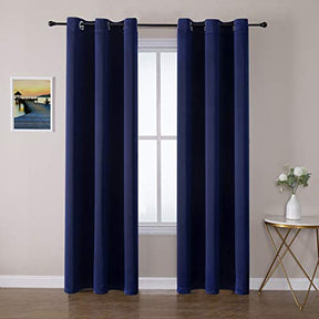 ChrisDowa Grommet Blackout Curtains for Bedroom and Living Room.