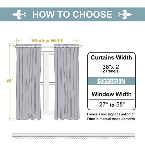 ChrisDowa Grommet Blackout Curtains for Bedroom and Living Room.