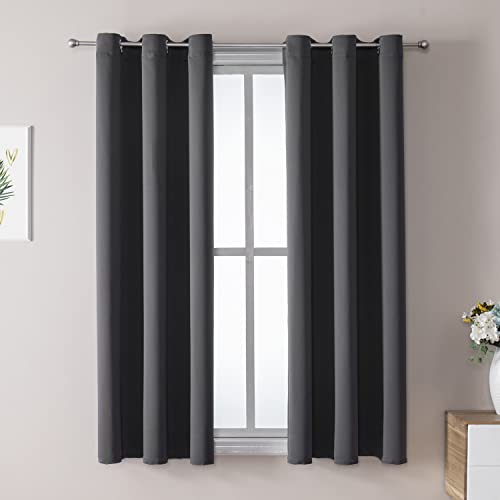 ChrisDowa Grommet Blackout Curtains for Bedroom and Living Room.