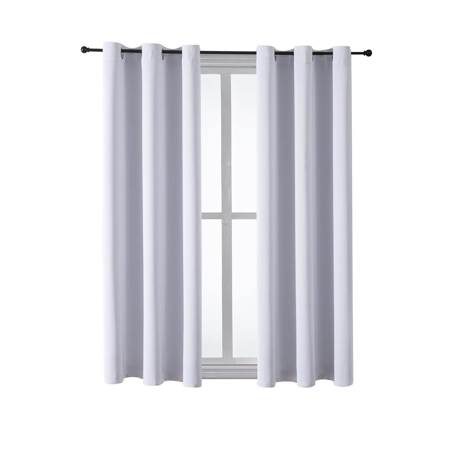 ChrisDowa Grommet Blackout Curtains for Bedroom and Living Room.