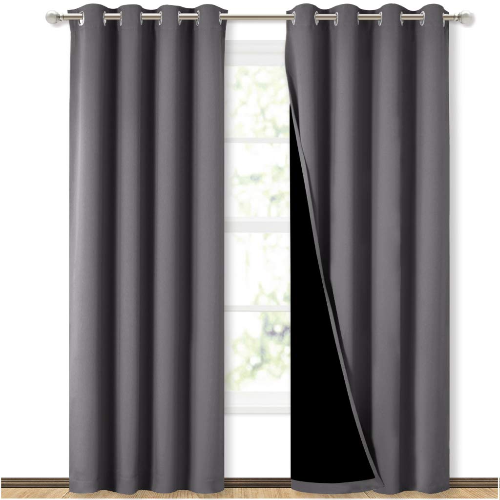 Full Shade Curtain Panels, Pair of Energy Smart & Noise Blocking Out Blackout Drapes for Dining Room Window Dressing.