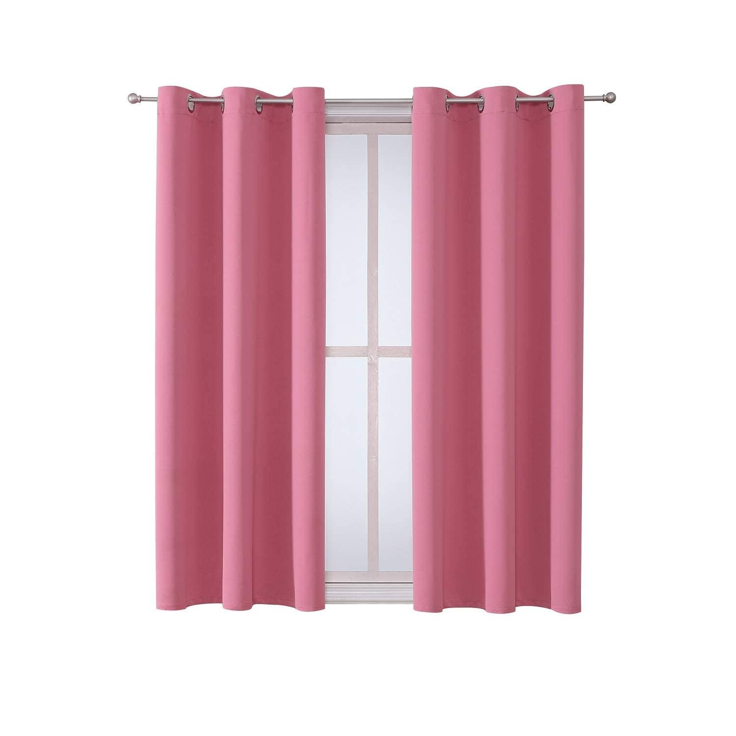 ChrisDowa Grommet Blackout Curtains for Bedroom and Living Room.