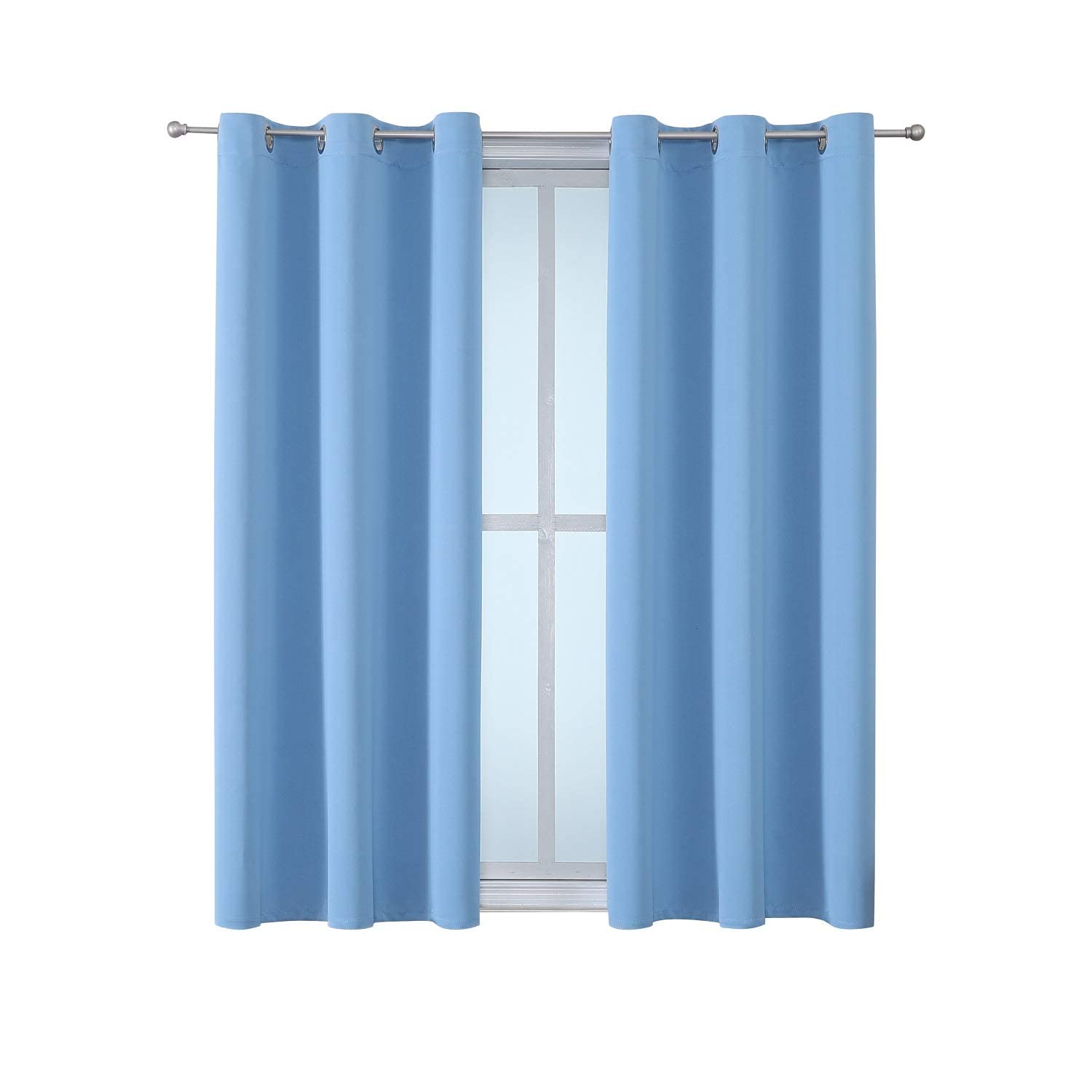 ChrisDowa Grommet Blackout Curtains for Bedroom and Living Room.