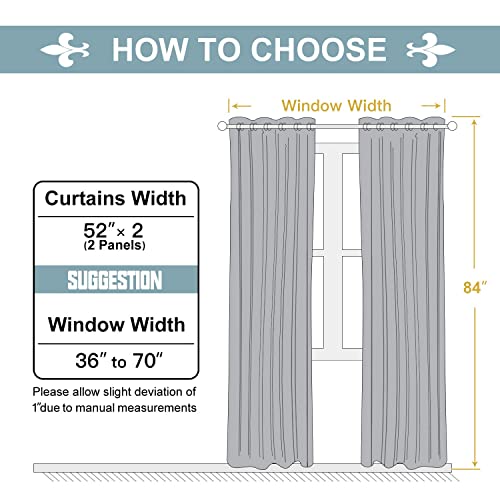 ChrisDowa Grommet Blackout Curtains for Bedroom and Living Room.