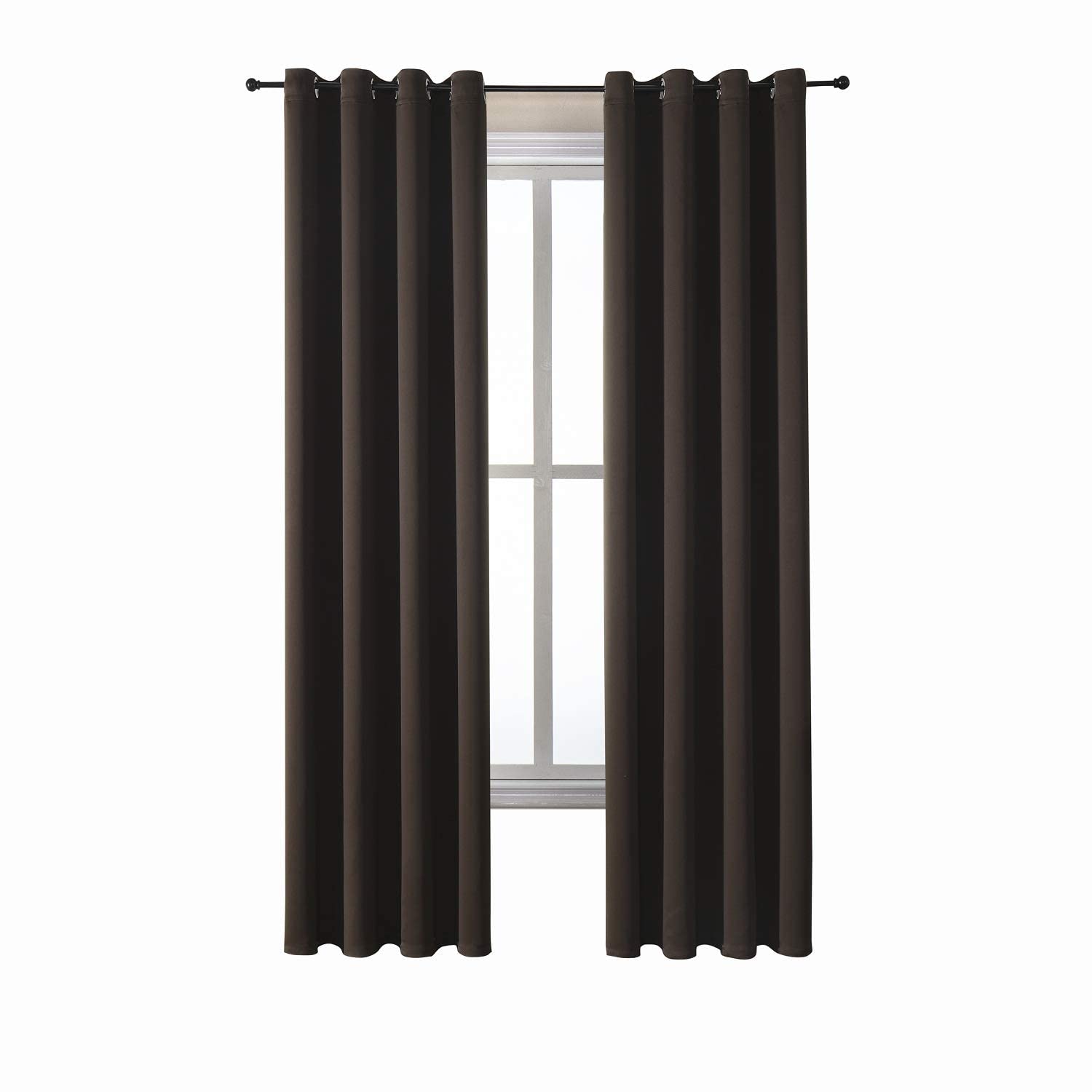 ChrisDowa Grommet Blackout Curtains for Bedroom and Living Room.