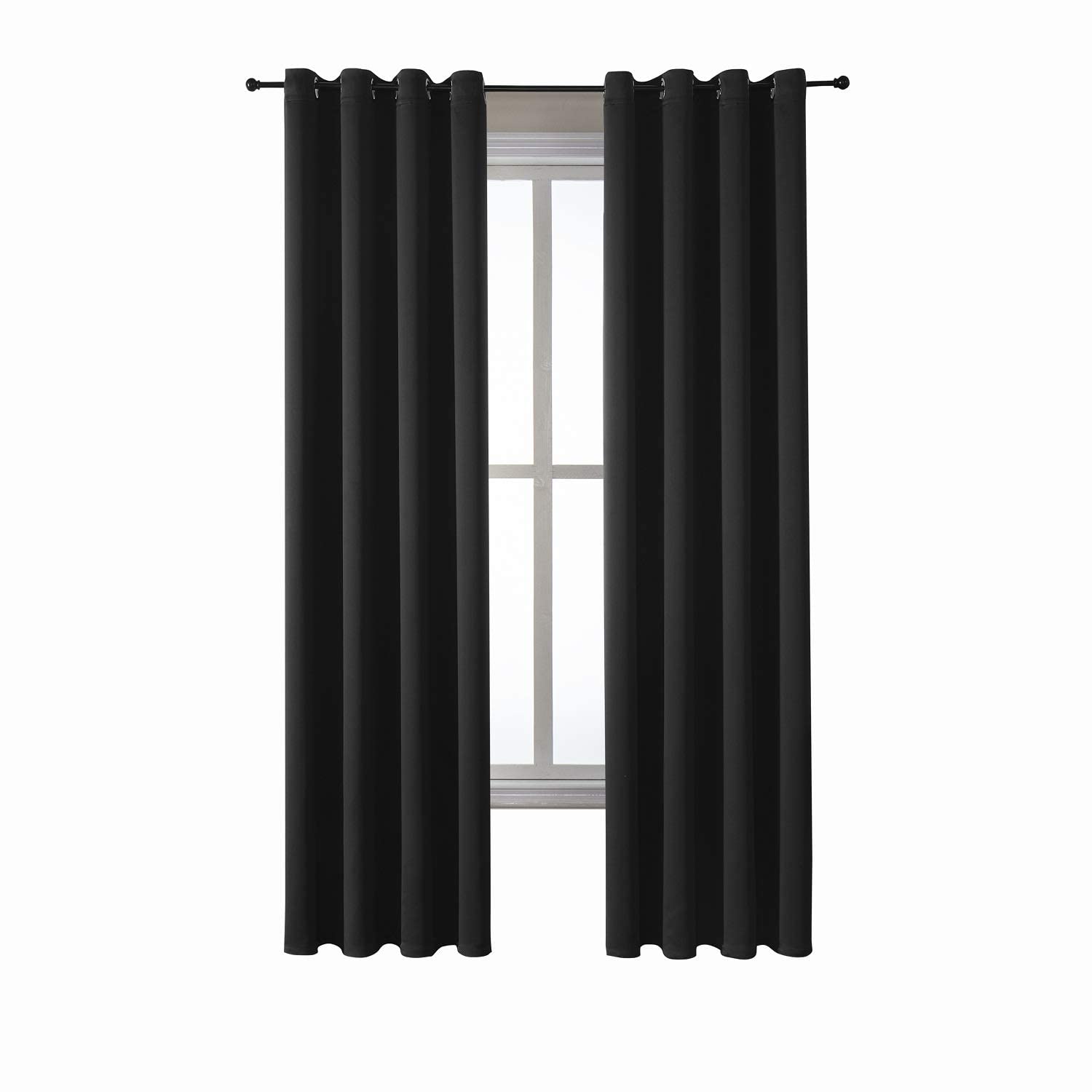 ChrisDowa Grommet Blackout Curtains for Bedroom and Living Room.