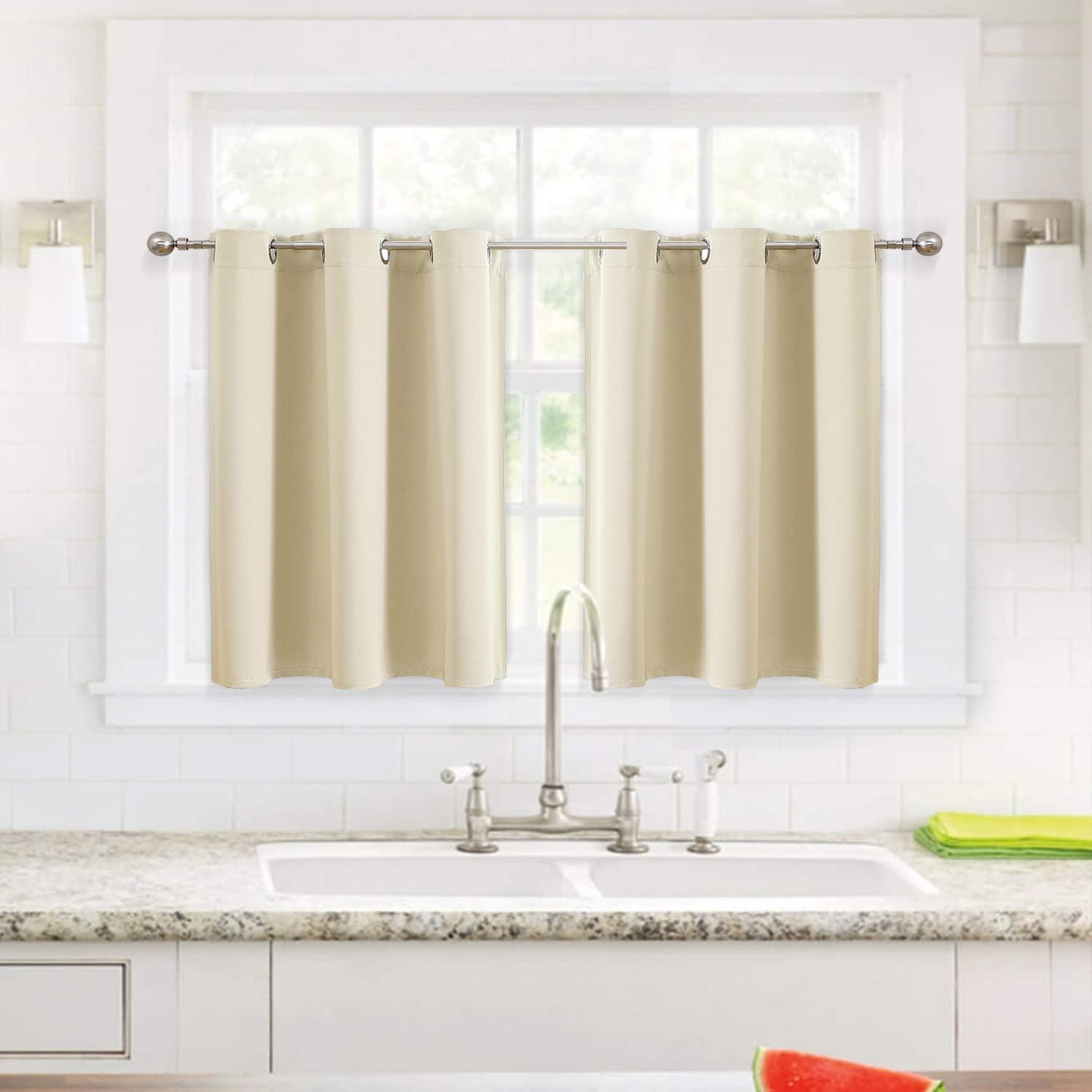 ChrisDowa Grommet Blackout Curtains for Bedroom and Living Room.