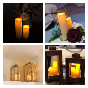 Aignis Flameless LED Candles with 10-Key Remote & Timer, Outdoor Indoor Waterproof Battery Operated.