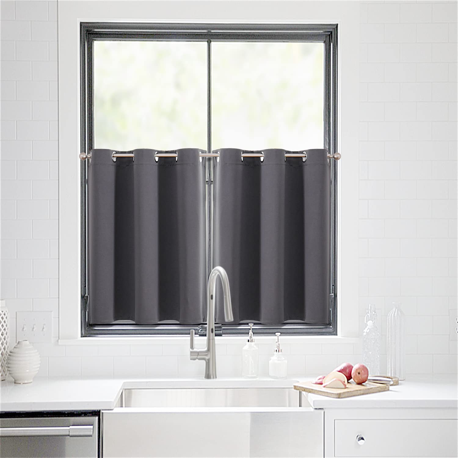 ChrisDowa Grommet Blackout Curtains for Bedroom and Living Room.