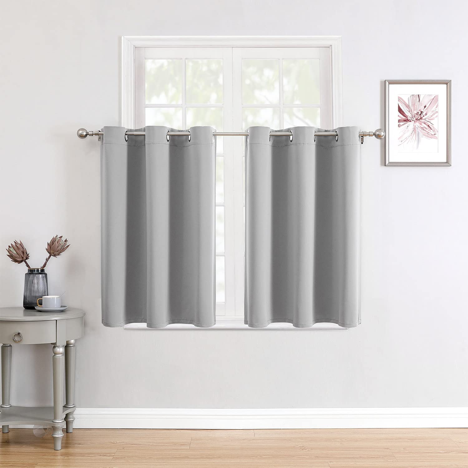 ChrisDowa Grommet Blackout Curtains for Bedroom and Living Room.