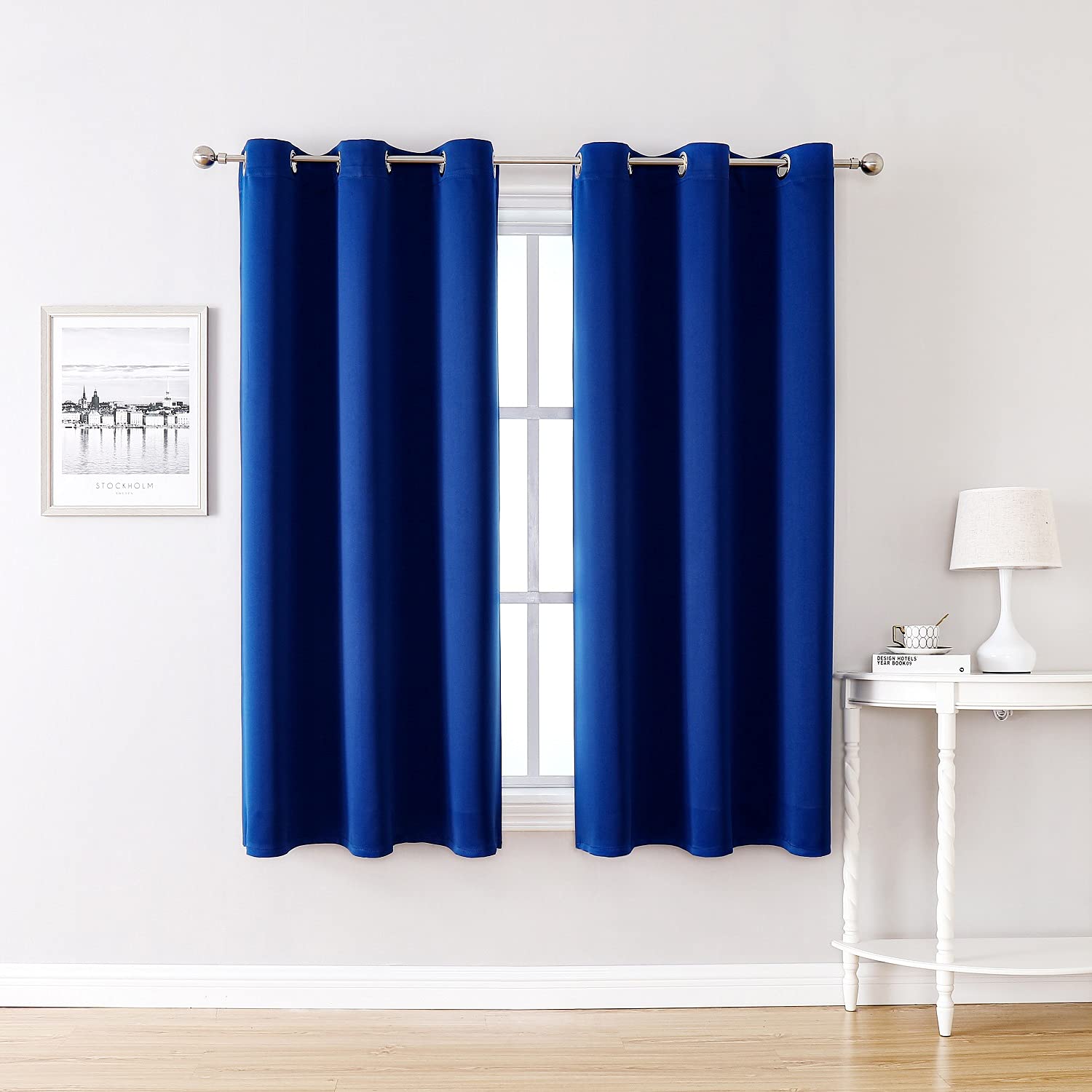 ChrisDowa Grommet Blackout Curtains for Bedroom and Living Room.