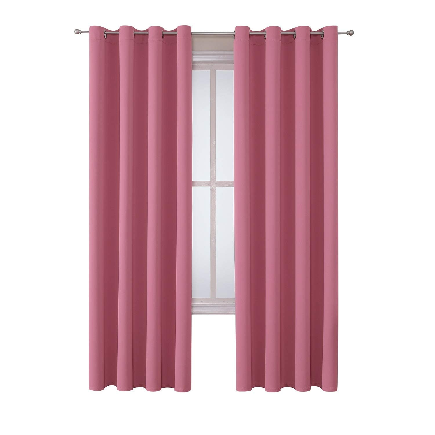 ChrisDowa Grommet Blackout Curtains for Bedroom and Living Room.