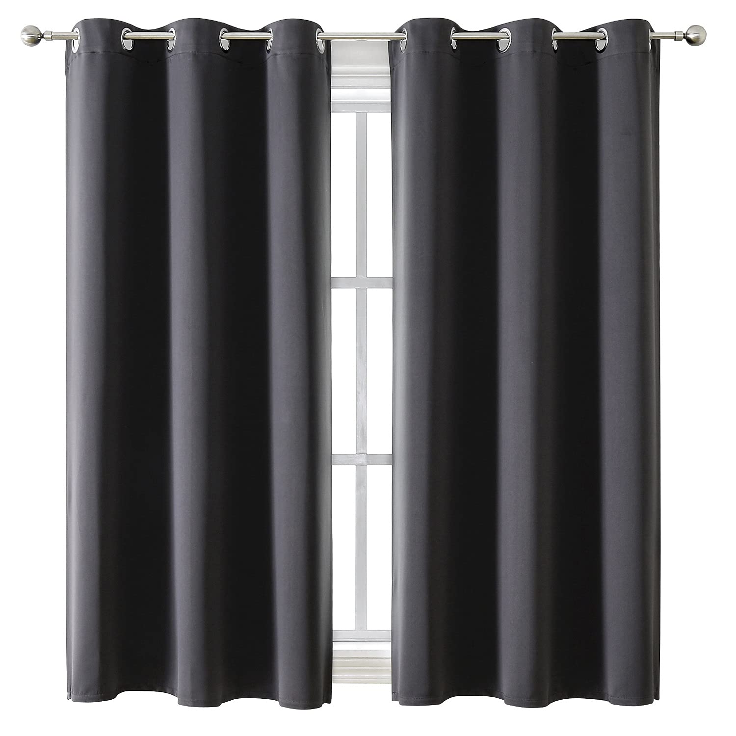 ChrisDowa Grommet Blackout Curtains for Bedroom and Living Room.