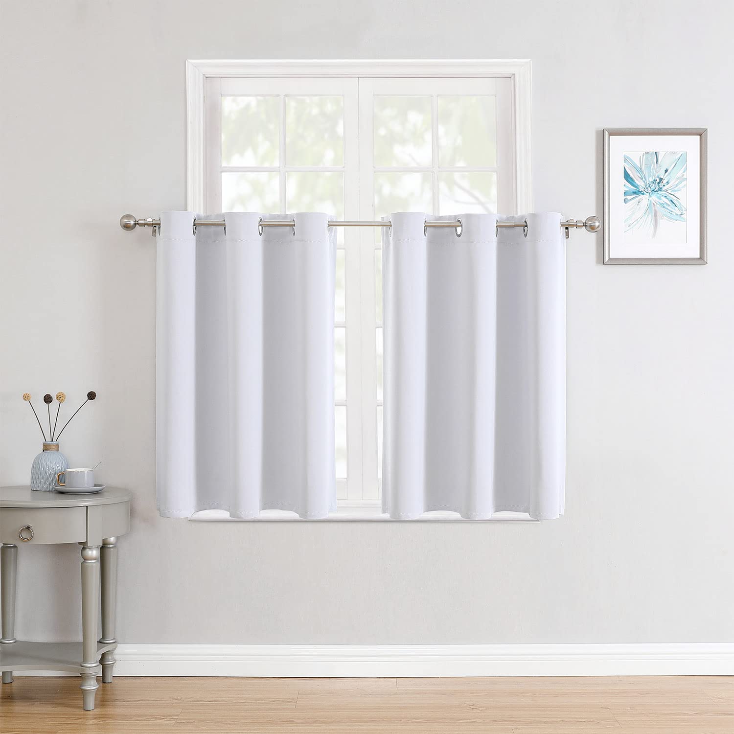 ChrisDowa Grommet Blackout Curtains for Bedroom and Living Room.