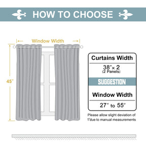 ChrisDowa Grommet Blackout Curtains for Bedroom and Living Room.