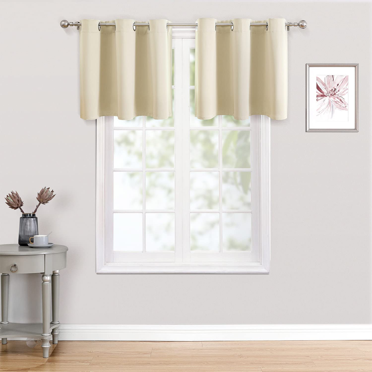 ChrisDowa Grommet Blackout Curtains for Bedroom and Living Room.