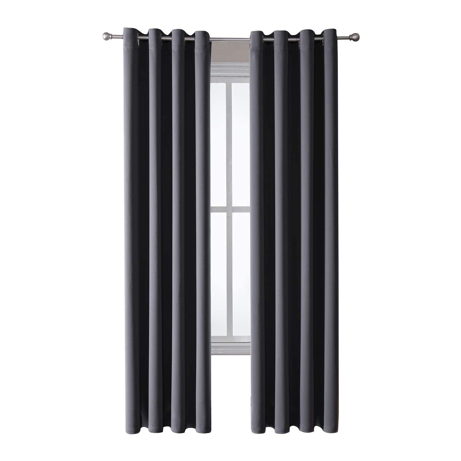 ChrisDowa Grommet Blackout Curtains for Bedroom and Living Room.