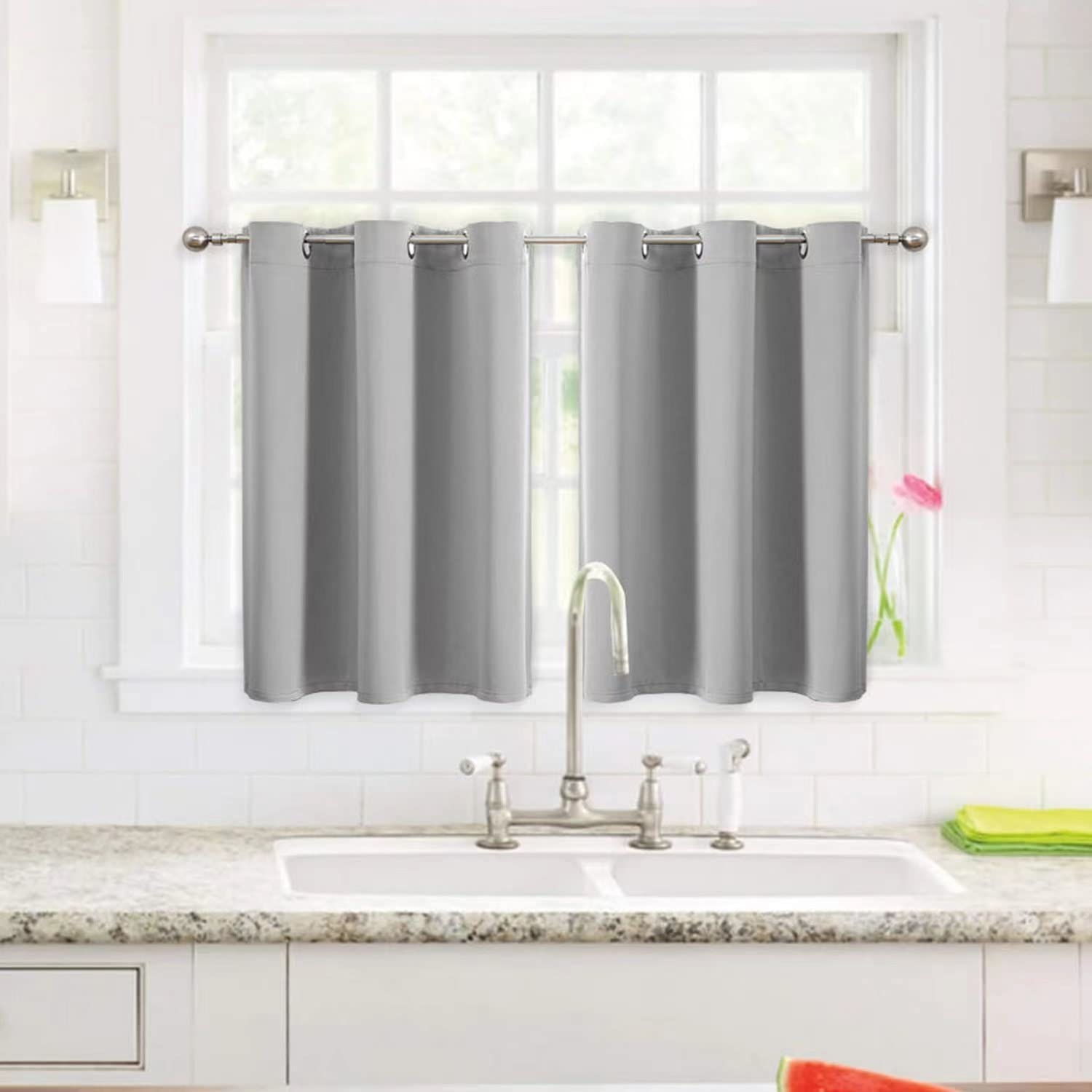 ChrisDowa Grommet Blackout Curtains for Bedroom and Living Room.