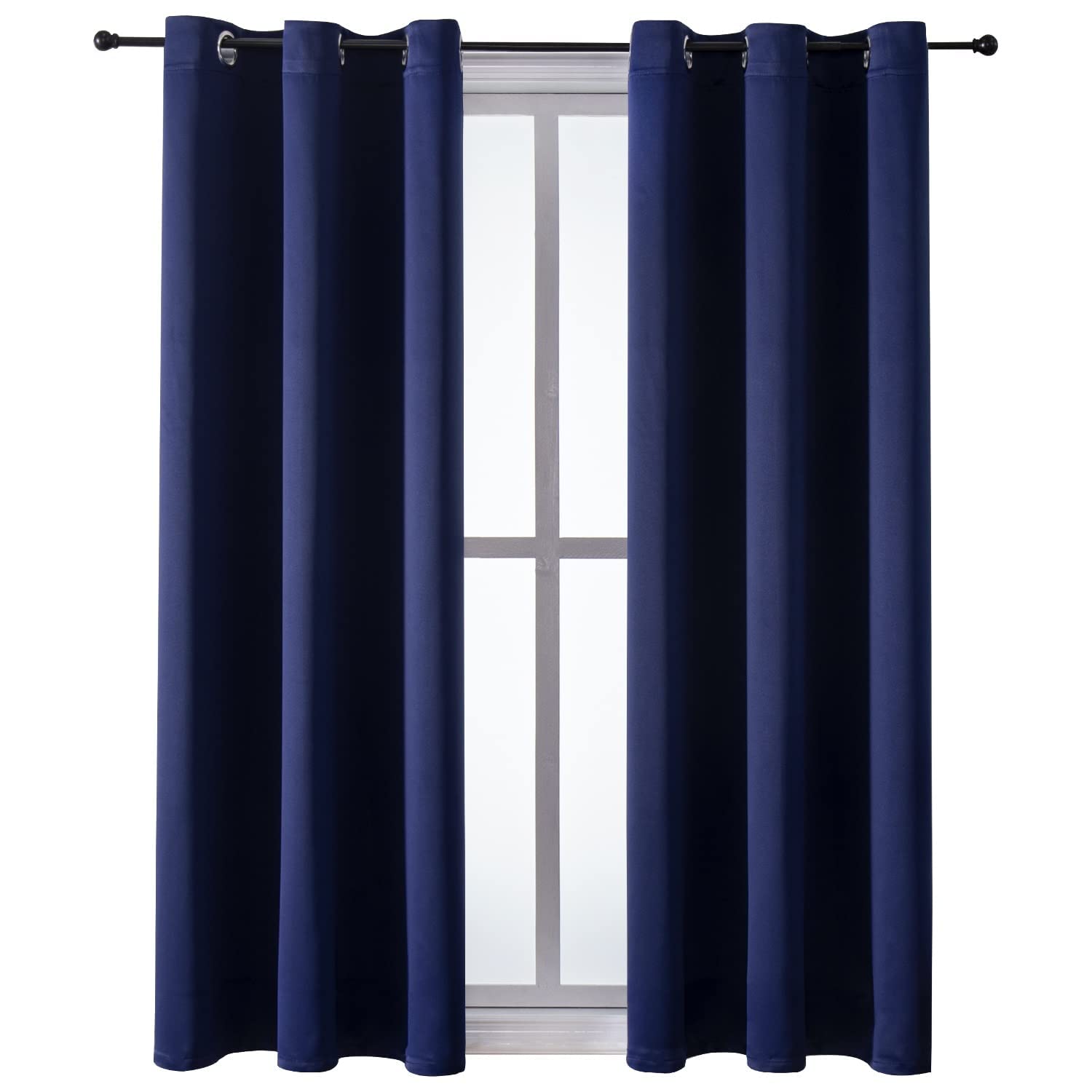 ChrisDowa Grommet Blackout Curtains for Bedroom and Living Room.