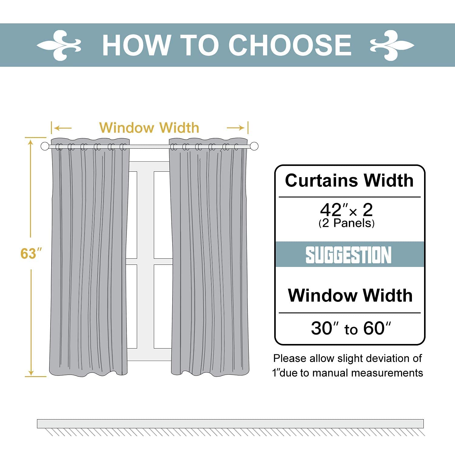 ChrisDowa Grommet Blackout Curtains for Bedroom and Living Room.