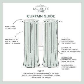 Exclusive Home Catarina Layered Solid Room Darkening Blackout and Sheer Grommet Top Curtain Panel