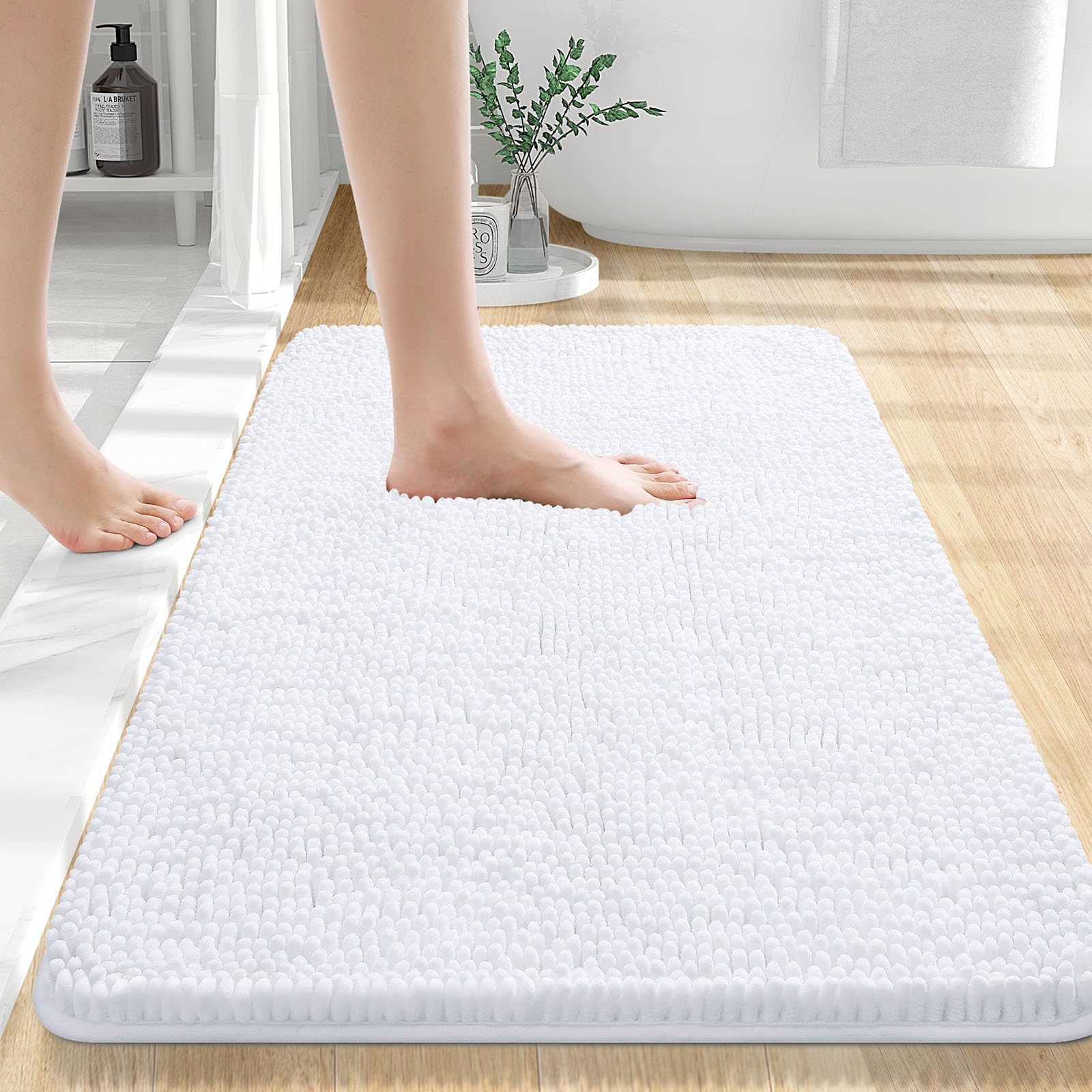 Bathroom Rugs, Extra Soft Absorbent Chenille Bath Rugs, Home Decor Accessories.