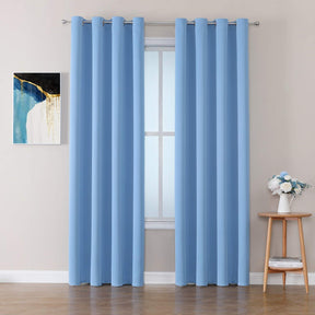 ChrisDowa Grommet Blackout Curtains for Bedroom and Living Room.