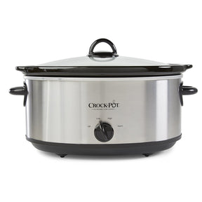 Quart Oval Manual Slow Cooker, Stainless Steel (SCV700-S-BR), Versatile Cookware for Large Families or Entertaining