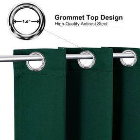 ChrisDowa Grommet Blackout Curtains for Bedroom and Living Room.