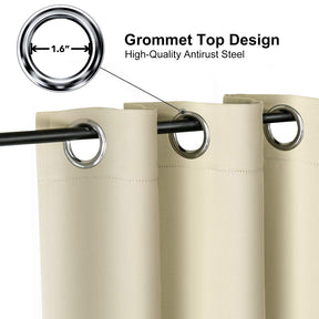 ChrisDowa Grommet Blackout Curtains for Bedroom and Living Room.