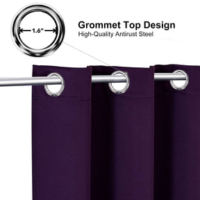 ChrisDowa Grommet Blackout Curtains for Bedroom and Living Room.