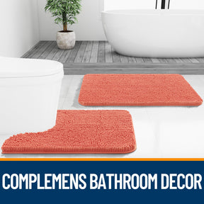 Bathroom Rugs, Extra Soft Absorbent Chenille Bath Rugs, Home Decor Accessories.