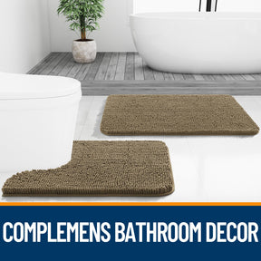 Bathroom Rugs, Extra Soft Absorbent Chenille Bath Rugs, Home Decor Accessories.