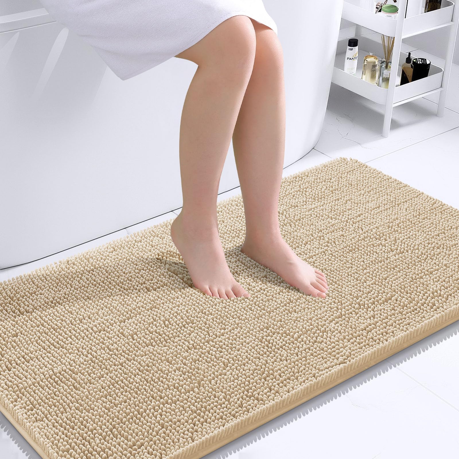 Bathroom Rugs, Extra Soft Absorbent Chenille Bath Rugs, Home Decor Accessories.