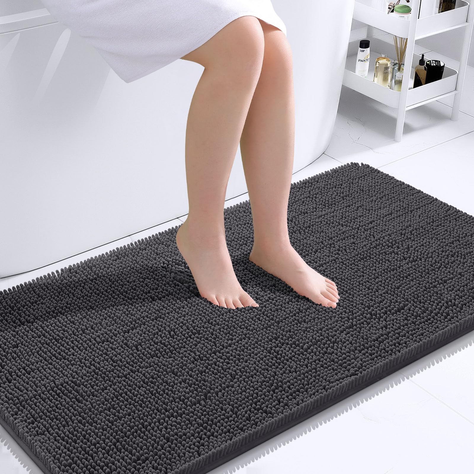 Bathroom Rugs, Extra Soft Absorbent Chenille Bath Rugs, Home Decor Accessories.