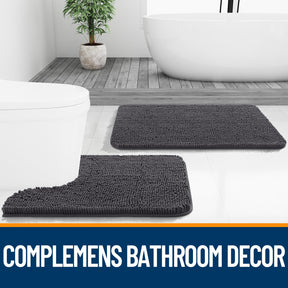 Bathroom Rugs, Extra Soft Absorbent Chenille Bath Rugs, Home Decor Accessories.