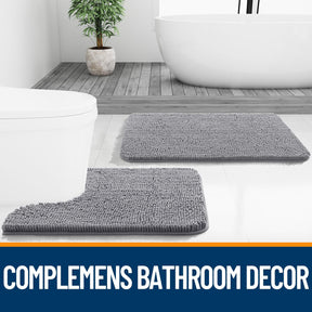 Bathroom Rugs, Extra Soft Absorbent Chenille Bath Rugs, Home Decor Accessories.